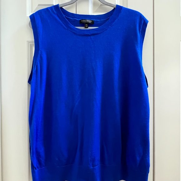 Banana Republic Merino Wool Sleeveless Sweater - Blue - Size XXL - Picture 3 of 8